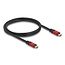 Delock USB 10 Gbps Cable USB Type-C™ male to male PD 3.0 100 W E-Marker 1 m red metal