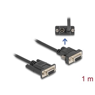 DeLOCK Delock Serial Cable RS-232 D-Sub9 female to D-Sub9 female Power Connection at Pin 9 1 m