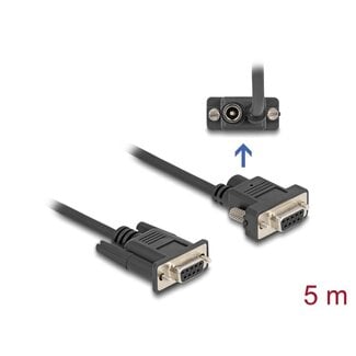 DeLOCK Delock Serial Cable RS-232 D-Sub9 female to D-Sub9 female Power Connection at Pin 9 5 m