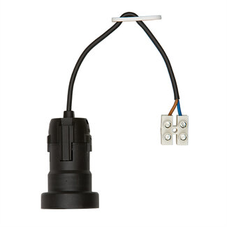 Bachmann BACHMANN bouwplaats contactdoos E27, H03VV-F 2x0,75mm, zwart, 0,2 m