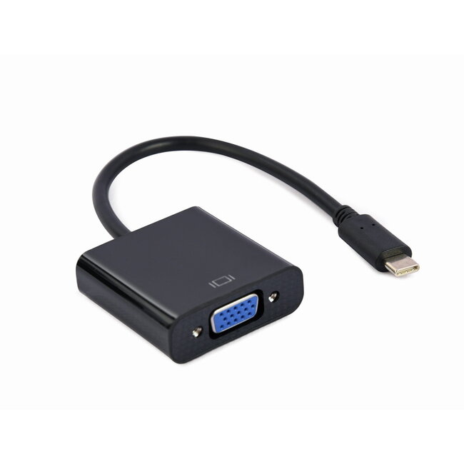 USB type-C naar VGA adapter, 15 cm, zwart