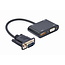 VGA naar HDMI + VGA adapterkabel, 0,15 m, zwart