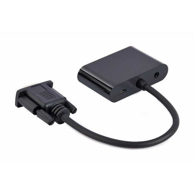 VGA naar HDMI + VGA adapterkabel, 0,15 m, zwart