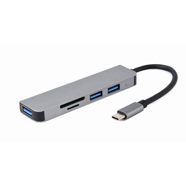 USB Type-C 3-poorts USB-hub (USB3.1 + USB 2.0) met kaartlezer