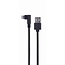 Haakse 8-pins laad- & datakabel, 0.2 m, zwart