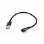 Haakse 8-pins laad- & datakabel, 0.2 m, zwart