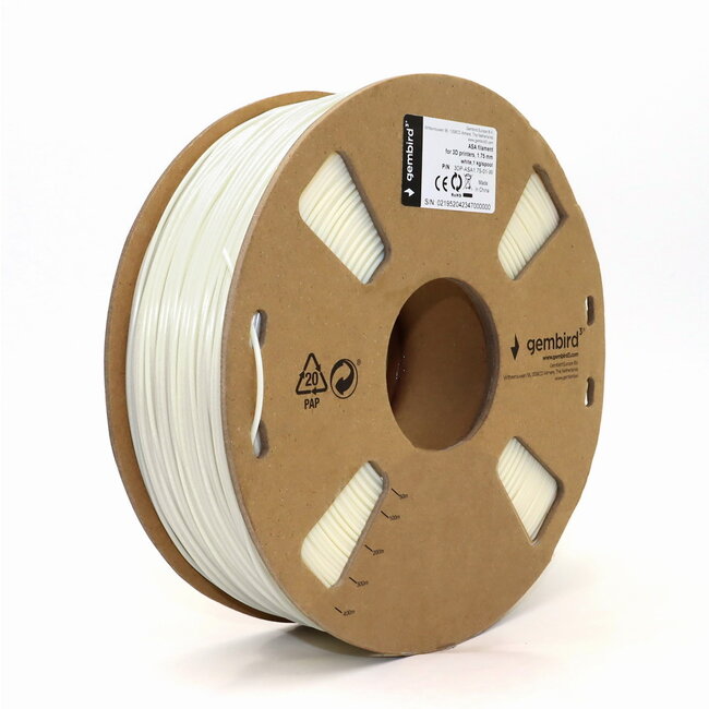 ASA filament, wit, 1.75 mm, 1 kg