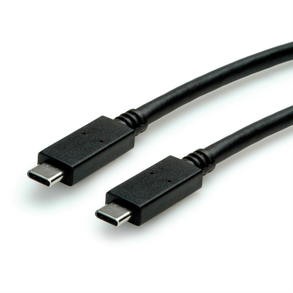 ROLINE USB 3.2 Gen 2 kabel, met PD (Power Delivery) 20V5A, Emark, C-C, M/M, zwart, 0,5 m