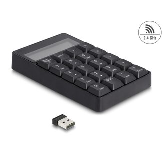 DeLOCK Delock 2 in 1 USB Type-A Keypad with Calculator function 2.4 GHz wireless black