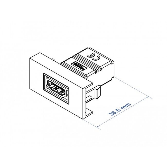Delock Easy 45 HDMI Module straight 22.5 x 45 mm