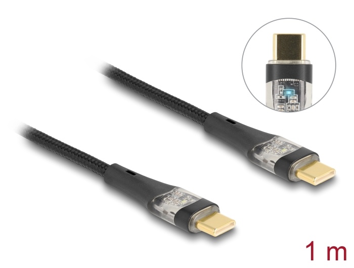 DeLOCK 80763 USB-kabel USB 2.0 1 m USB C Zwart