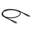 Delock USB 20 Gbps Cable USB Type-C™ male to male PD 3.0 100 W E-Marker 0.5 m black metal