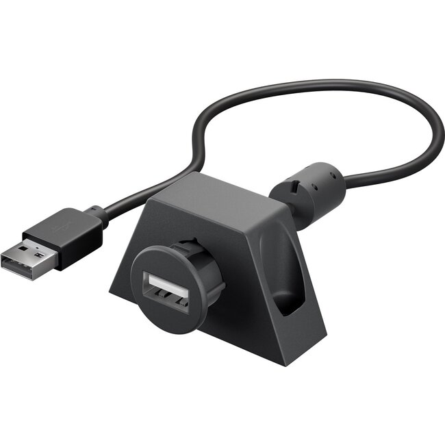 Goobay USB 2.0 Hi-Speed Extension Cable with Mounting Bracket, black 1.2 m