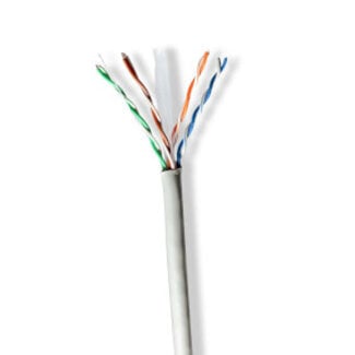 Nedis Netwerk Kabel Rol | CAT6 | Solid | U/UTP | CCA | 305.0 m | Binnenshuis | Rond | PVC | Grijs | Trekdoos