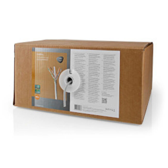 Netwerk Kabel Rol | CAT6 | Solid | U/UTP | CCA | 305.0 m | Binnenshuis | Rond | PVC | Grijs | Trekdoos