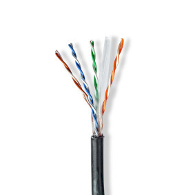 Nedis CCBG8590BK100S netwerkkabel Zwart 100 m Cat6 U/UTP (UTP)
