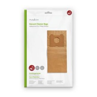 Nedis Stofzuigerzak | 10 Stuks | Papier | Meest verkocht voor: Philips | Bruin