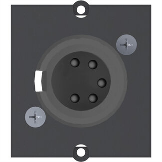 Bachmann BACHMANN frame XLR 5-pins female aansluiting, Schroefaansluiting 5-polig