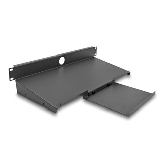 DeLOCK Delock 19″ Shelf for Keyboard and Mouse 1U dark grey