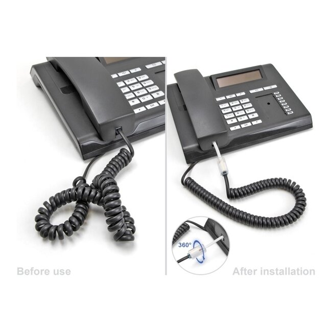 Delock Telephone Cable RJ10 plug to RJ10 jack with connection cable 30 mm transparent / white