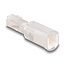 Delock Telephone Cable Anti-Twist Adapter RJ10 plug to RJ10 jack transparent / white