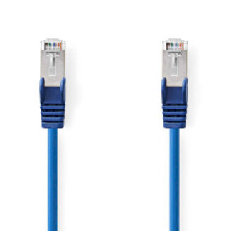 Nedis CAT5e Netwerkkabel | SF/UTP | RJ45 Male | RJ45 Male | 2.00 m | Rond | PVC | Blauw | Label