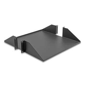 DeLOCK Delock 19″ Shelf double-sided up to 46 kg from 500 mm depth 2U dark grey