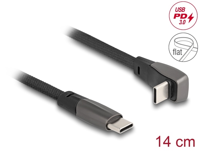 DeLOCK 80750 USB-kabel USB 2.0 0,14 m USB C Zwart
