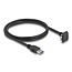 Delock USB 5 Gbps Cable USB Type-A male straight to USB Micro-B male with screw distance 18 mm 90° upwards angled 1 m black