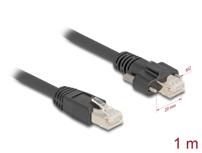 DeLOCK 80477 netwerkkabel Zwart 1 m Cat6a S/FTP (S-STP)