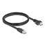 Delock Cable RJ45 plug to RJ45 plug with screw distance 20 mm for GigE Camera Cat.6A S/FTP 1 m black