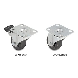 DeLOCK Delock Heavy Duty Castor Wheel Ø 50 mm load capacity up to 400 kg Set 2 pieces