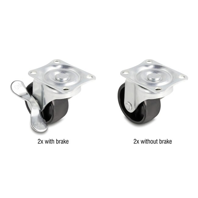 Delock Castor Wheel Ø 50 mm load capacity up to 90 kg Set 2 pieces