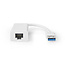 USB-netwerkadapter | USB 3.2 Gen 1 | 1 Gbps | USB-A Male | RJ45 Female | 0.20 m | Rond | Vernikkeld | Koper | Wit | Doos