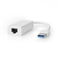 USB-netwerkadapter | USB 3.2 Gen 1 | 1 Gbps | USB-A Male | RJ45 Female | 0.20 m | Rond | Vernikkeld | Koper | Wit | Doos