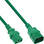 InLine® Power cable extension, C13 to C14, green, 1.5m