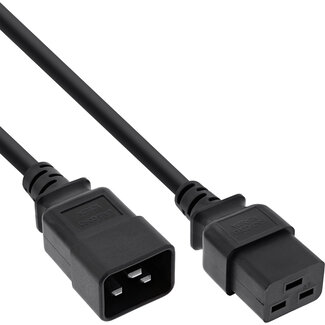 InLine® InLine® Power cable C19 to C20 3-pin IEC male to female black 5m