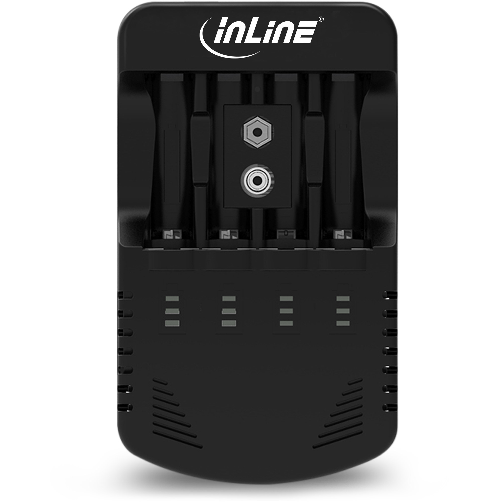 InLine 01286. Type stroombron: AC, Compatibele batterij technologiën: Nikkel-Cadmium (NiCd), Nikkel-Metaalhydride (NiMH), Compatibele batterij grootte: AA, AAA. Kleur van het produ