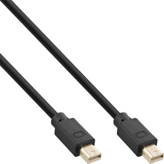 InLine® InLine® Mini DisplayPort 1.4 Cable M/M, black/gold, 1m