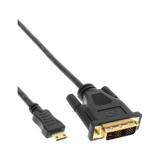 InLine® InLine® Mini-HDMI to DVI Cable HDMI C male to DVI 18+1 male gold plated 1.5m