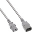 InLine® Power cable extension, C13 to C14, grey, 1.5m