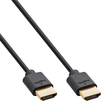 InLine® InLine® Slim Ultra High Speed HDMI Cable M/M 8K4K gold plated black 1m