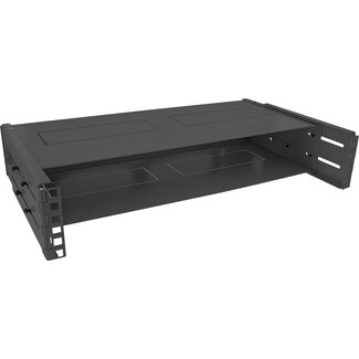 InLine® InLine® 19" foldable rack, 2U, 24-40cm depth, with cover, black