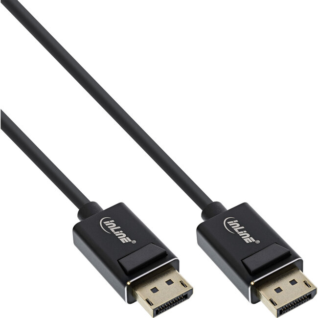 InLine® DisplayPort 2.0 cable, 8K4K UHBR, black, gold-plated contacts, 3m