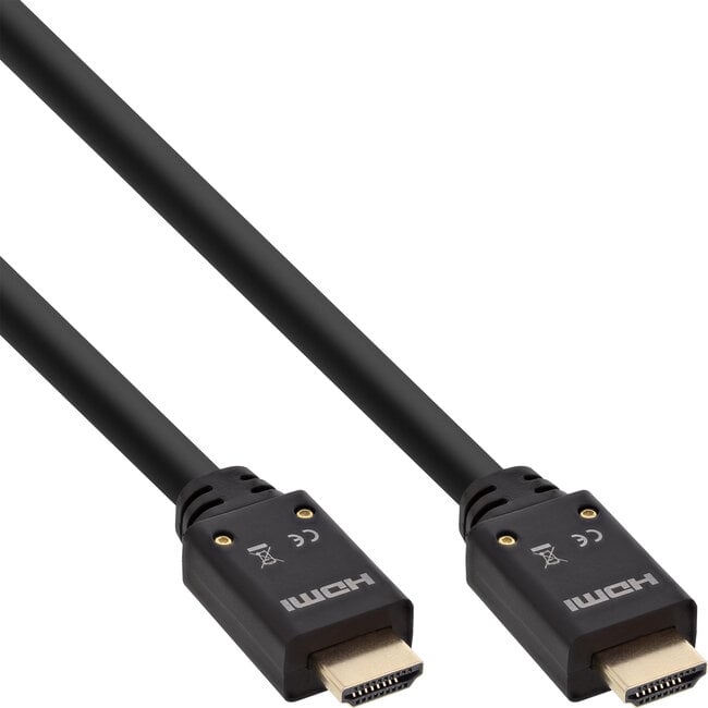 InLine® Active High Speed HDMI Cable with Ethernet, 4K2K, M/M, black, golden contacts, 15m