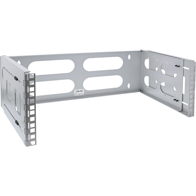 InLine® 19" foldable rack, 4U, 24-40cm depth, grey