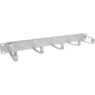 InLine® InLine® 19" Cable management panel, 5 large brackets, RAL7035, grey