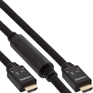 InLine® InLine® Active High Speed HDMI Cable with Ethernet, 4K2K, M/M, black, golden contacts, 25m