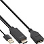 InLine® HDMI M to DisplayPort F Converter Cable, 4K, black/gold, 0.3m