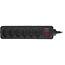 InLine® Power strip SWITZERLAND, 6-way, with switch, 1.5m, black